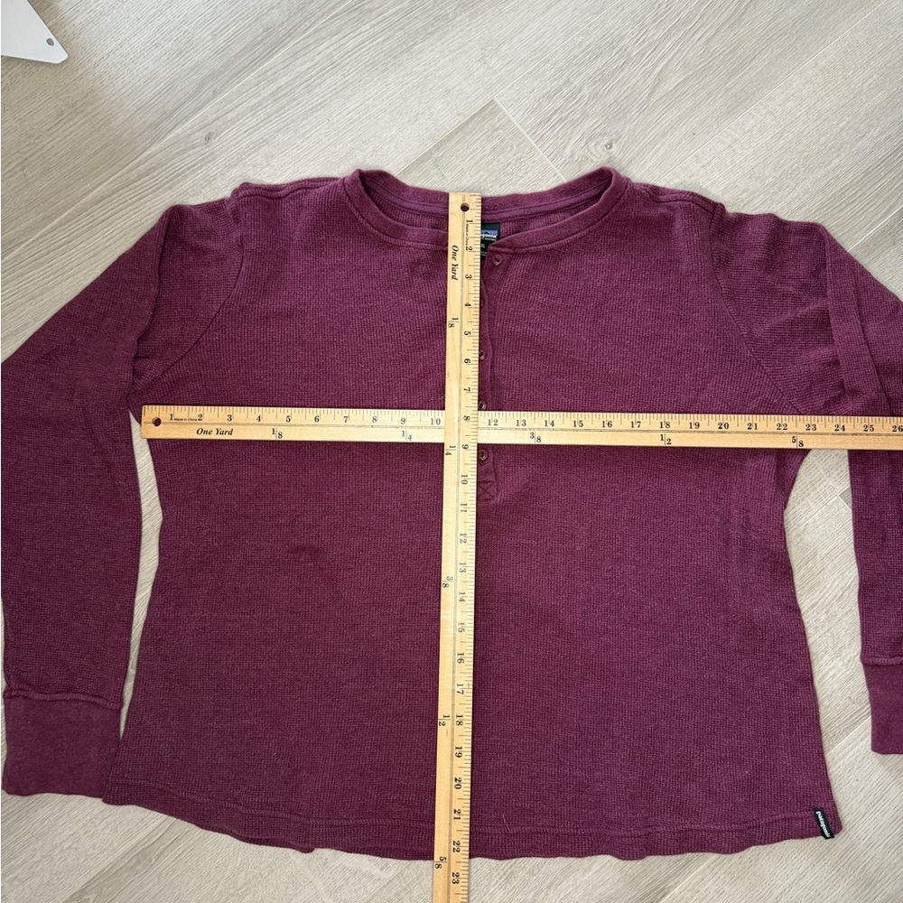 Patagonia Women's Long Sleeve Henley - Burgundy - Picture 4 of 5